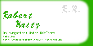 robert maitz business card